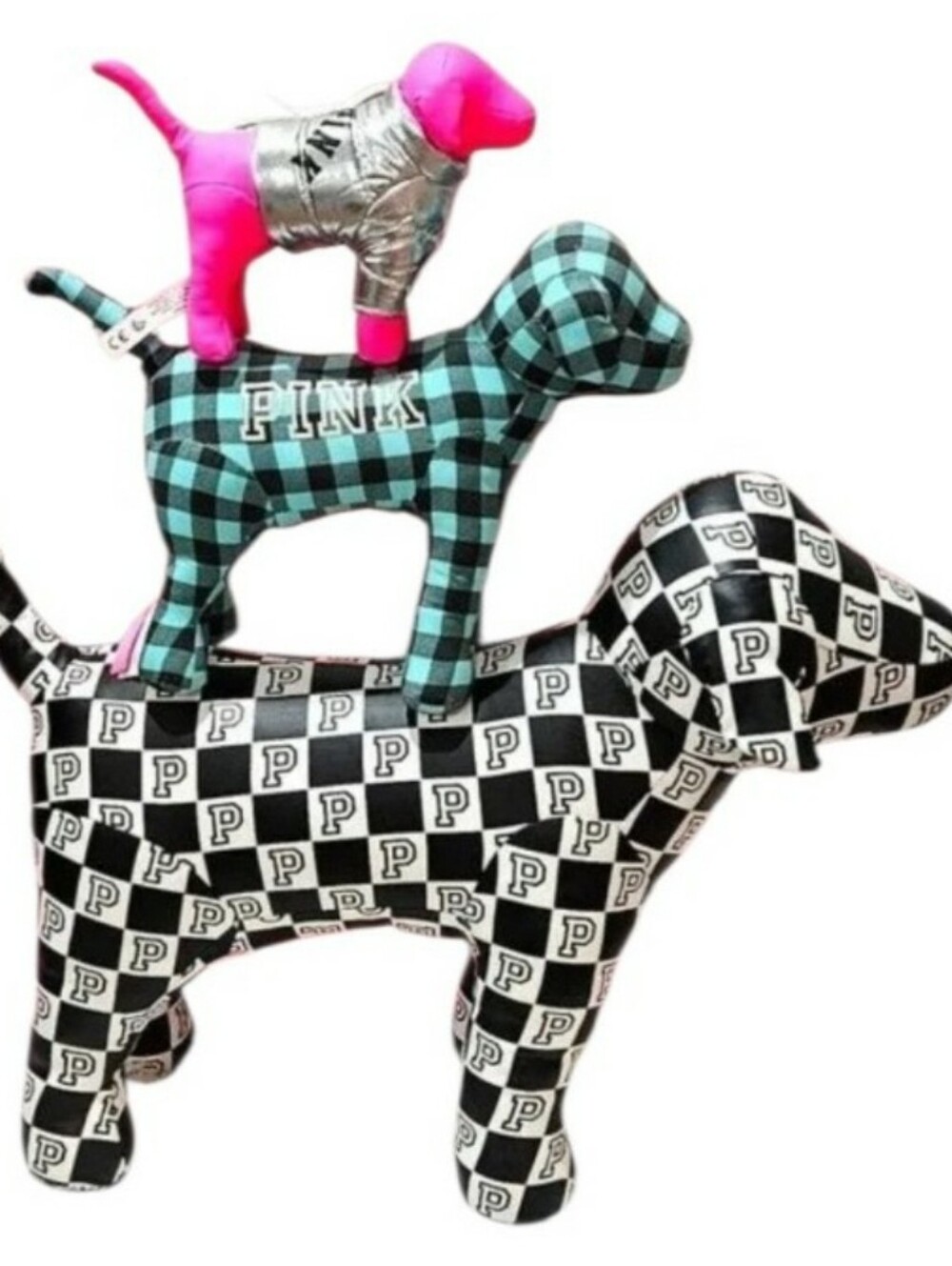 Victoria's Secret Pink - Blavk & White Checkered Dog